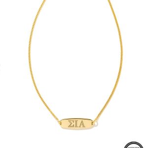 Sigma Iota Alpha Pendant Necklace in 18k Gold Vermeil