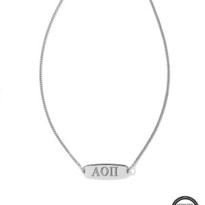 Alpha Omicron Pi Pendant Necklace in Sterling Silver