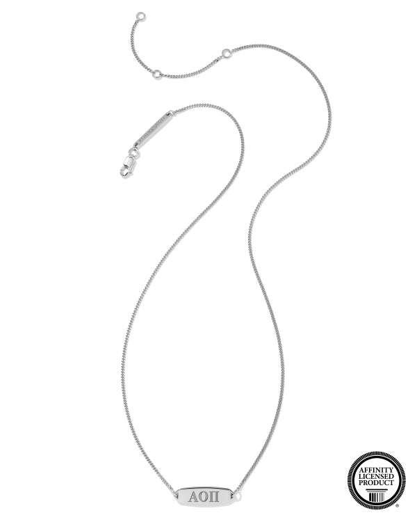 Alpha Omicron Pi Pendant Necklace in Sterling Silver - alternate view