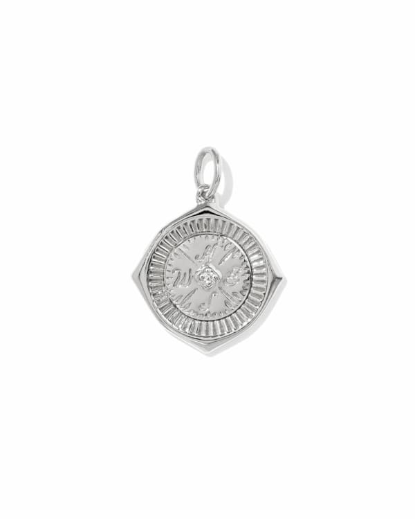 Metal Compass Sterling Silver Charm