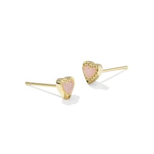 Mini Ari Heart Gold Stud Earrings