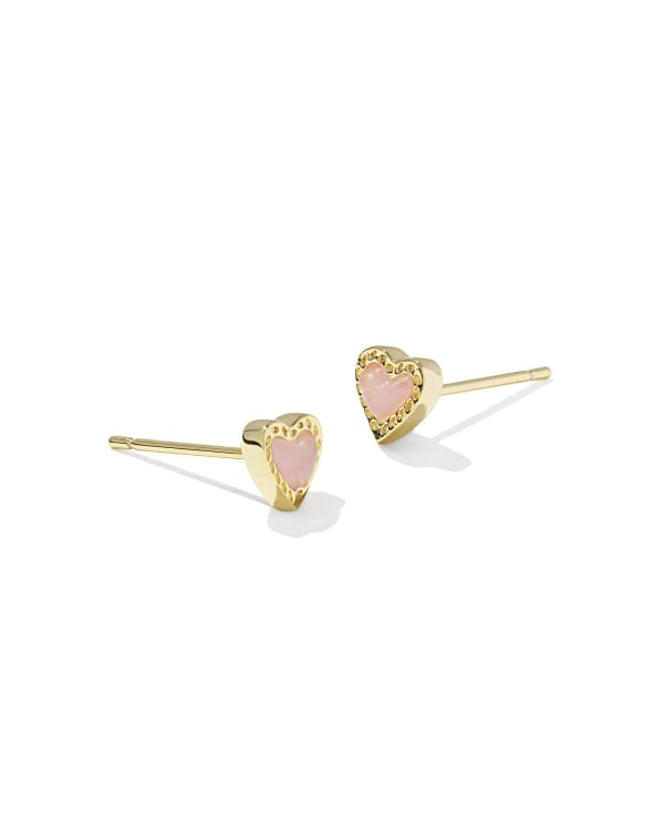 Mini Ari Heart Gold Stud Earrings