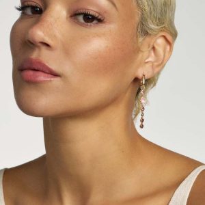 Mini Elisa Abbie Gold Convertible Huggie Earrings - view 2