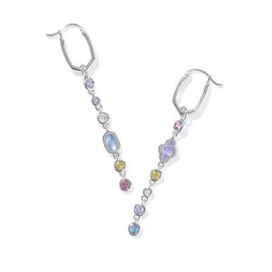 Mini Elisa and Abbie Silver Convertible Huggie Earrings