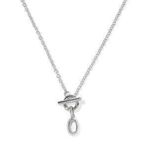Mini Elisa Silver Toggle Short Pendant Necklace
