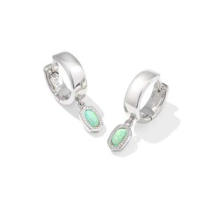 Mini Ellie Silver Wide Huggie Earrings