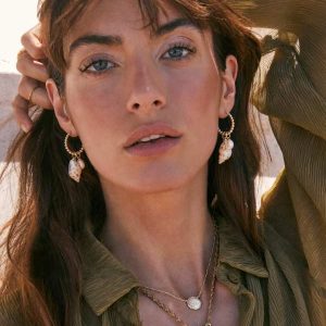 Oleana Convertible Gold Huggie Earrings - view 2