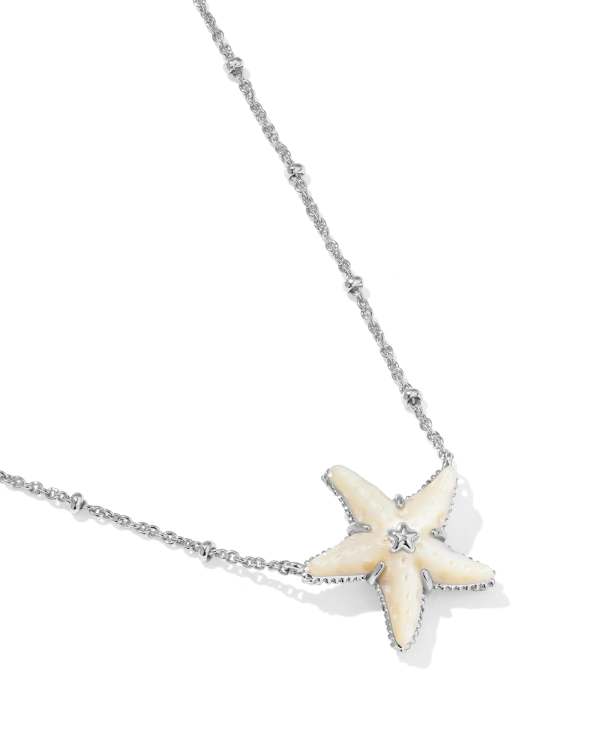 Parker Starfish Silver Short Pendant Necklace - alternate view
