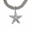Parker Starfish Convertible Silver Statement Necklace