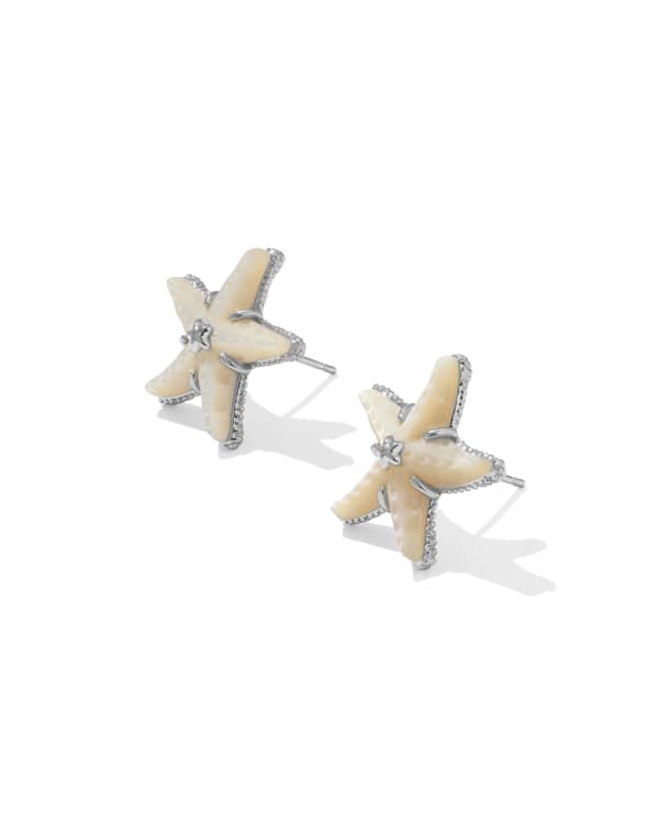 Parker Starfish Silver Stud Earrings - view 2