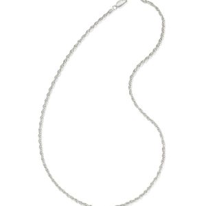 Ryan 22" Rope Chain Necklace in Oxidized Sterling Silver