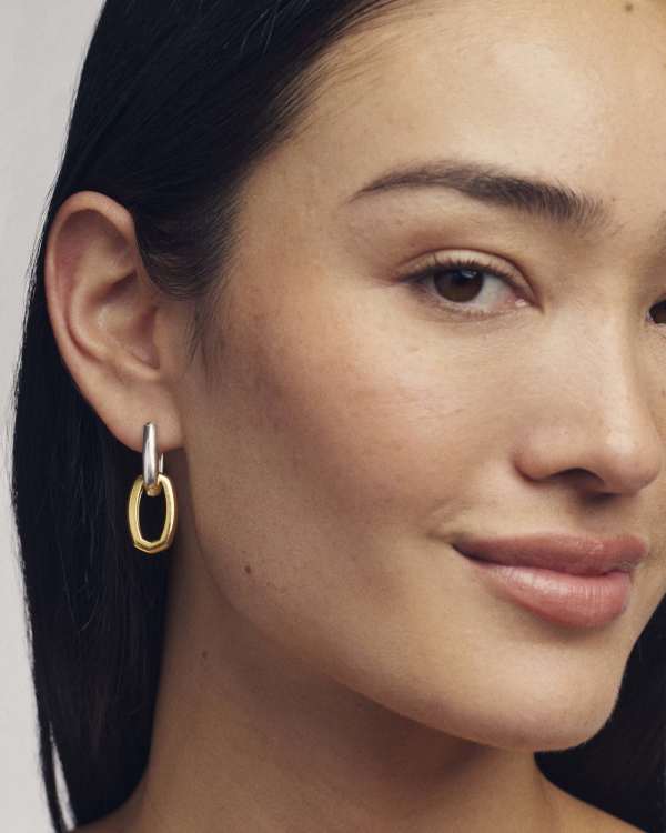Ryleigh Wide Convertible Mixed Metal Earrings - view 2