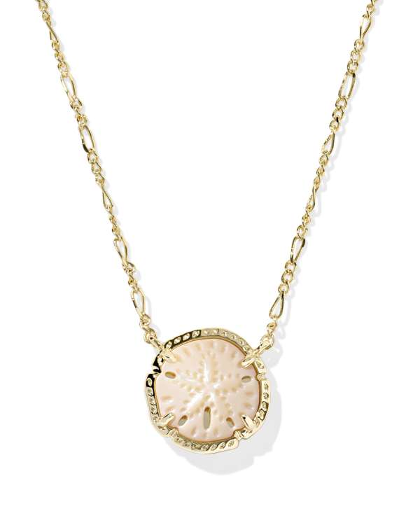 Sand Dollar Gold Short Pendant Necklace