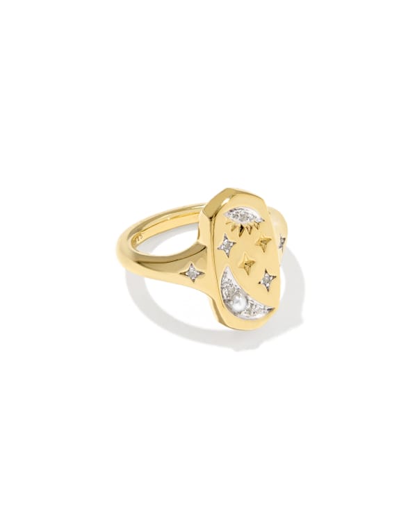 Skye Celestial 18k Yellow Gold Vermeil Cocktail Ring