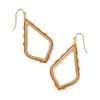 Sophee Enamel Gold Open Frame Earrings