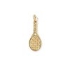 Tennis Racket 18k Gold Vermeil Charm