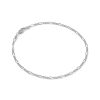 Thin Figaro Oxidized Sterling Silver Chain Bracelet
