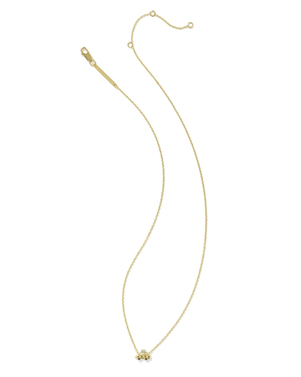 Tiny Taxi 18k Gold Vermeil Pendant Necklace in Black Spinel and White Topaz - alternate view