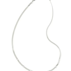 Virginia Sterling Silver Chain Necklace in White Topaz - alternate view
