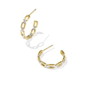 Wren Hoop Earrings in Mixed Metal