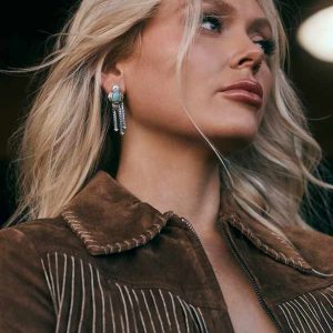 Abbie Oxidized Sterling Silver Fringe Convertible Drop Earrings - view 2