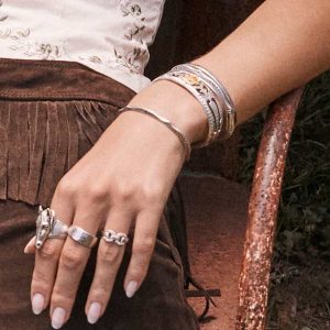 Ansel Rose Cuff Bracelet in Mixed Metal - view 2