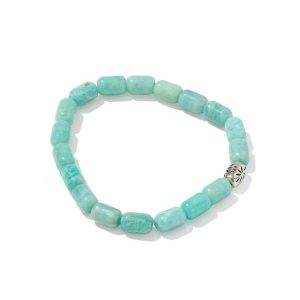 Beaded Vintage Silver Stretch Bracelet