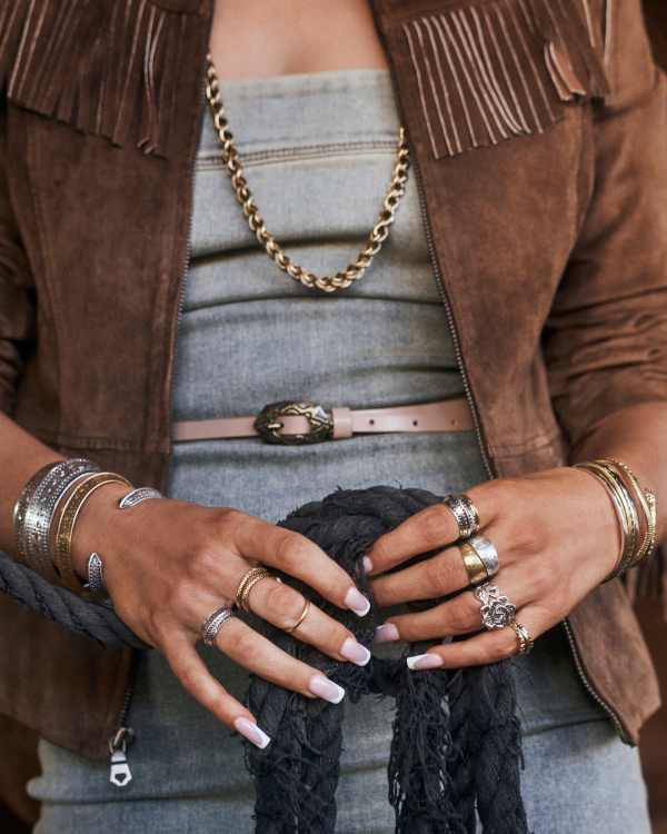 Keziah Etch Vintage Silver Cuff Bracelet - view 2