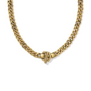 Keziah Vintage Gold Link and Chain Necklace