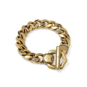Keziah Vintage Gold Statement Link and Chain Bracelet