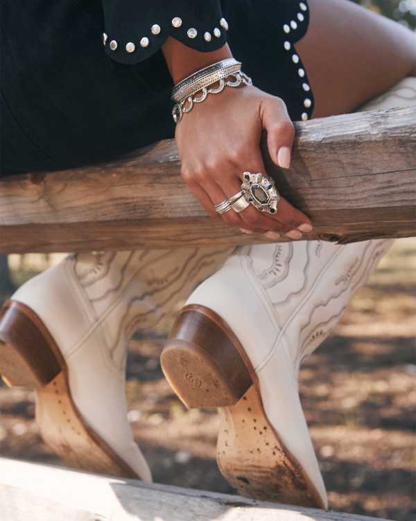 Noble Horseshoe Vintage Silver Link and Chain Bracelet - view 2