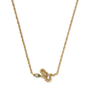 Snake Vintage Gold Short Pendant Necklace