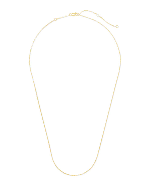 18 Inch Thin Chain Necklace in 18k Gold Vermeil - alternate view