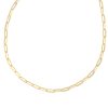 22 Inch Large Paperclip Chain Necklace in 18k Gold Vermeil