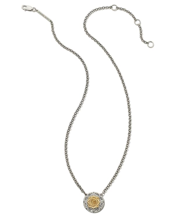Ansel Rose Short Pendant Necklace in Mixed Metal - alternate view