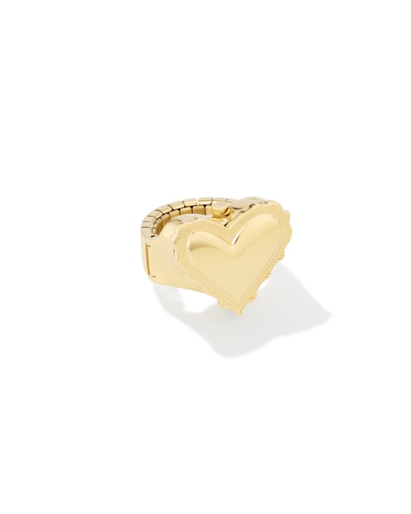 Ari Heart Gold Ring Watch - view 2