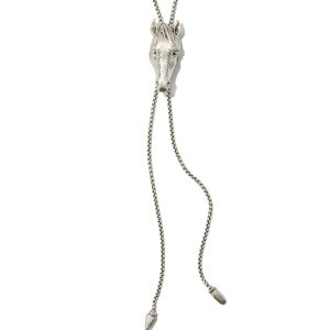 Beau Bolo Necklace in Vintage Silver