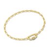 Bristol 18k Gold Vermeil Chain Bracelet in White Sapphire