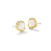 Brynne Shell Gold Stud Earrings