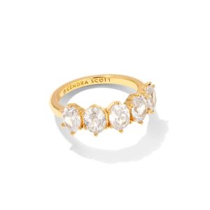 Cailin Gold Crystal April Band Ring