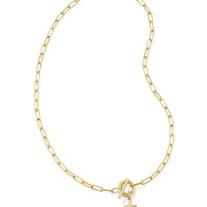 Cross Gold Link and Chain Necklace