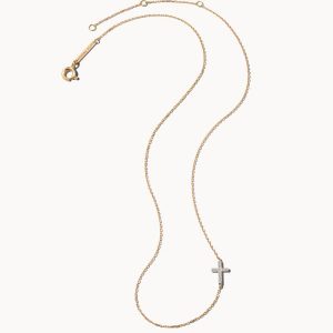 Cross Strand Necklace in 14k Yellow Gold - alternate view