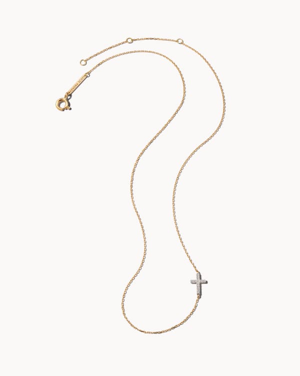 Cross Strand Necklace in 14k Yellow Gold - alternate view