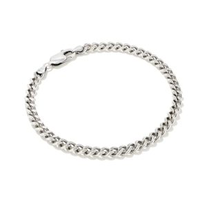 Curb Chain Bracelet in Oxidized Sterling Silver