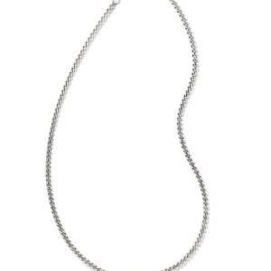 Curb Chain Necklace in Oxidized Sterling Silver