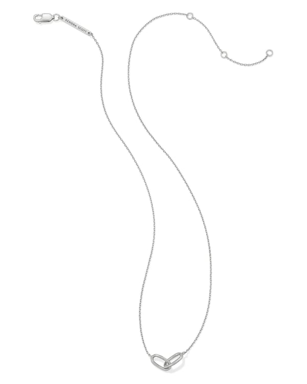 Danielle Sterling Silver Interlocking Pendant Necklace - alternate view
