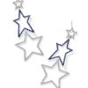 Darcy Silver Statement Earrings in Blue Mix
