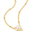 Davie Pearl 18k Gold Vermeil Pendant Necklace in Freshwater Cultured Pearl
