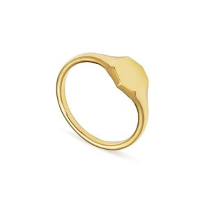 Davis Signet Ring in 18k Gold Vermeil - view 2