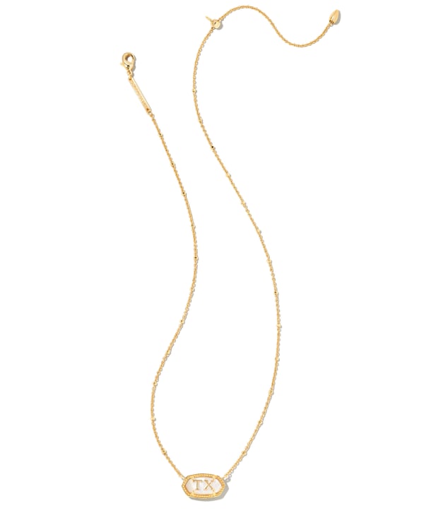 Elisa Gold Texas Necklace in Ivory Mother-of-Pearl - alternate view